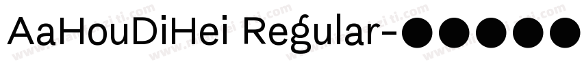 AaHouDiHei Regular字体转换